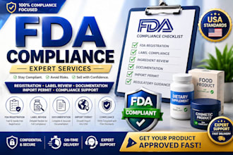 do fda registration, product labeling review and compliance documentation
