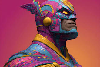 superhero character for comics