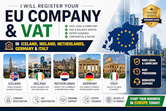 register your eu company and vat in ireland, netherlands, germany, italy