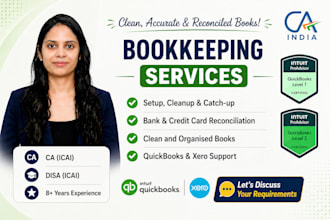 do quickbooks and xero bookkeeping, cleanup and reconciliation