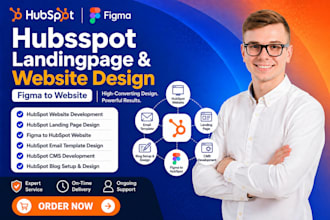 develop hubsppot website, hubspot landing page, figma to hubspot, email template