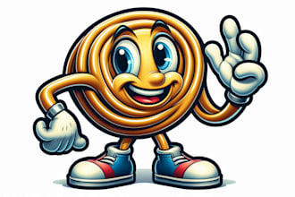 design vintage rubber hose cartoon character or ma with free source file