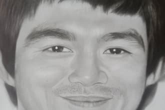 draw realistic charcoal and graphite pencil portraits