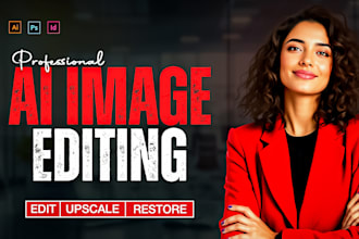 do ai photoshop editing, retouching, product editing, and logo design to vector