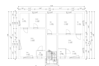 draw a professional 2d floor plan in cad