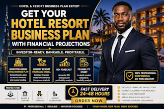 create eco resort glamping hotel business plan with feasibility study pitch desk