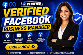 create clean verified bm,verified facebook business manager and ads account