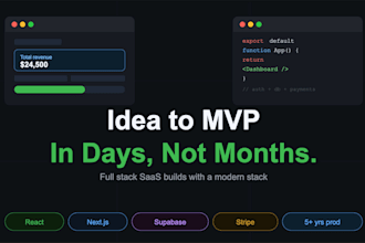 build your saas mvp or startup web app using modern stack