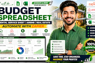 create rental, airbnb, and real estate budget spreadsheet with automation
