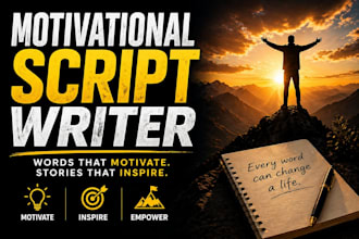 write powerful motivational youtube scripts that inspire