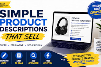 write  product descriptions for ecommerce stores