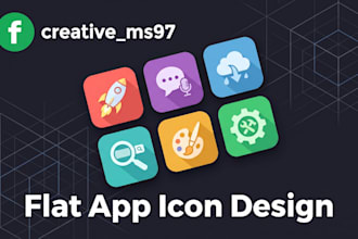 create flat app icon design for your brand