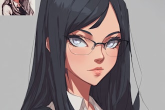 draw anime portrait or orginal character avatar for you pfp