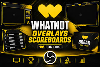 setup whatnot live stream on obs with animated overlays