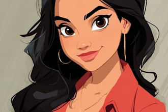 drawing a cartoon disney portrait