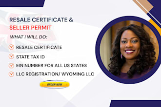 get resale certificate, seller permit, sales tax filling for all US states, tax