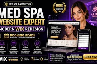 redesign your wix medical spa website with booking