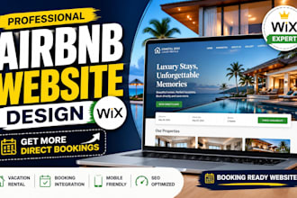design airbnb, vacation rental, short term rental wix booking website