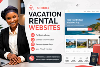 build an airbnb website, vacation rental website, travel website, hotel booking