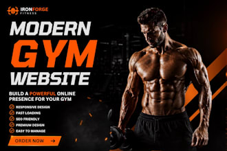 create modern gym and fitness website design