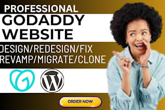 design redesign godaddy website fix clone migrate godaddy website revamp godaddy