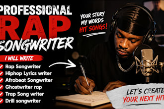 be your professional hiphop rapper, afro rapper to any genres