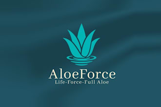design minimalist super aloe company logo