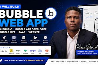 build bubble web app bubble io bubble app developer bubble mvp saas website