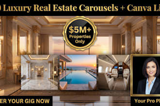 design luxury real estate canva carousels for instagram
