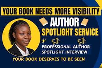 create an author interview spotlight about your newly published book, spotlight
