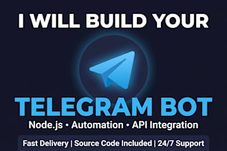 build a custom telegram bot with automation, commands and mongodb