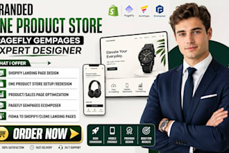 design shopify landing page one product store pagefly gempages ecomposer