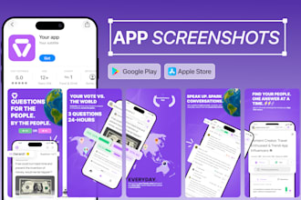 design app screenshots and play store screenshots for your app