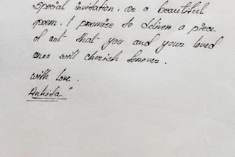 write anything in beautiful and elegant cursive handwriting
