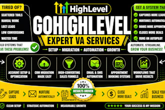 be your gohighlevel virtual assistant ghl migration sales funnel workflow expert