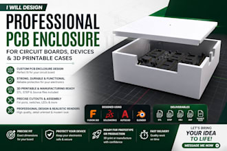 create pcb enclosure for circuit boards, devices and 3d printable cases