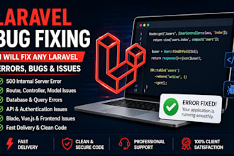 fix laravel bugs, errors and issues quickly