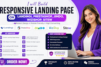 build landingpress prestashop jimdo  landing page wizishop sitew responsive web