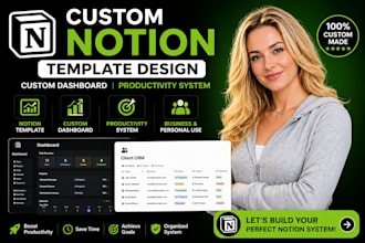 design complete notion dashboard notion template productivity system workflow