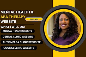 design mental health therapy website counseling, carf, aba clinic website, rehab