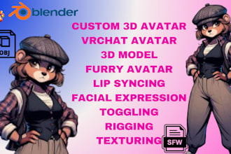 model high quality vrchat vrchat avatar 3d model furry avatar avatar