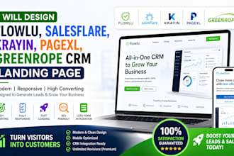 design flowlu salesflare krayin  flowlu pagexl greenrope keap CRM landing page