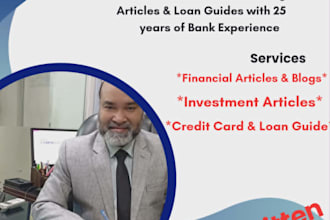 write finance loan articles as a banker