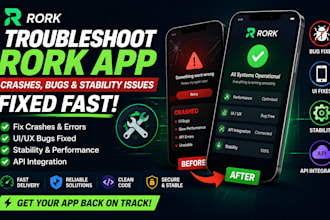 troubleshoote rork app crashes fix ui bugs stability issues and api integration