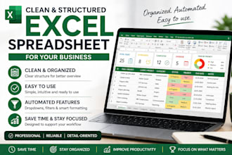 create a clean and automated excel spreadsheet for your business