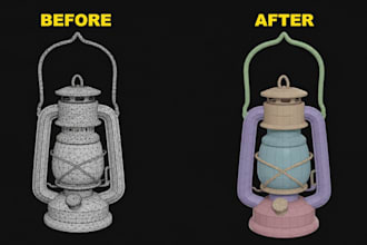 do professional retopology for 3d characters and props