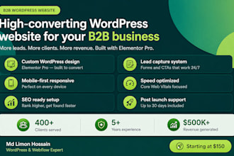 design a high converting wordpress website for b2b business