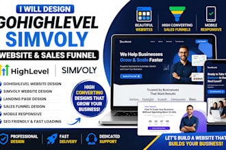design gohighlevel simvoly website gohighlevel landing page simvoly sales funnel