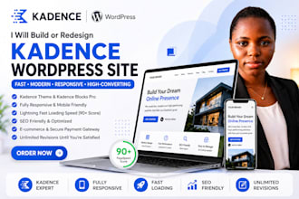 build wordpress website using gutenberg and kadence blocks