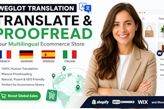 weglot translation proofreading french german spanish ecommerce store italian